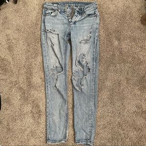American Eagle Mid-Rise Ripped Jeans